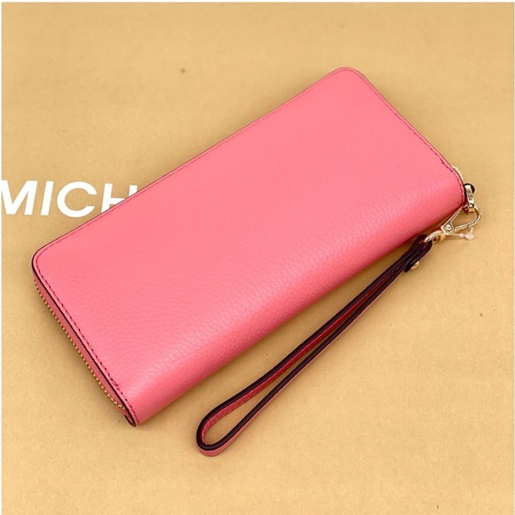 Michael Kors Large Continental Wallet Wristlet Tea Rose - Picture 7 of 10